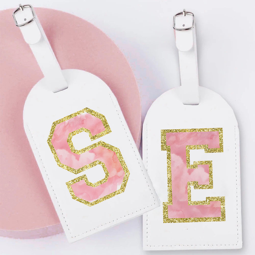 Travel Accessories Gifts For Her - Carta monograma etiqueta de bagagem festa