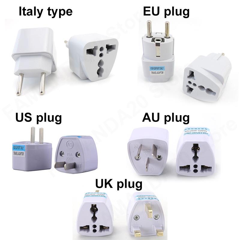 Travel Accessories Europe - Adaptador Universal de Tomada EUA/Reino Unido/Austrália/Alemanha/Itália,