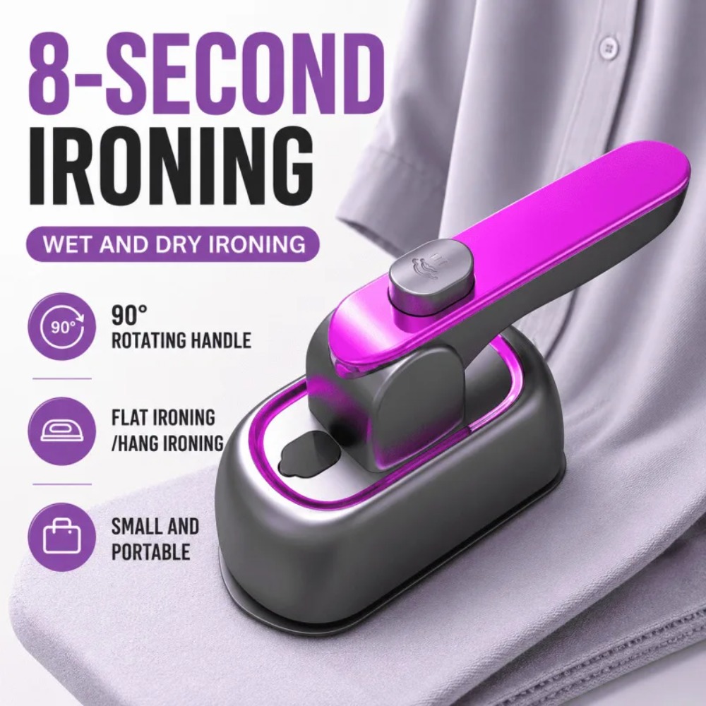 Mini Iron Travel - Ferro de Passar a Vapor Portátil,