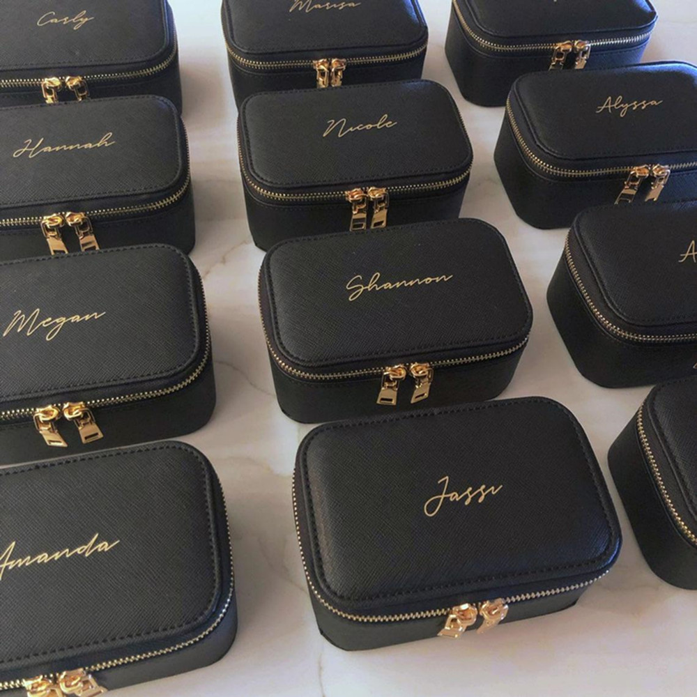Travel Accessories Gifts For Her - Caixa de joias personalizada com nome,