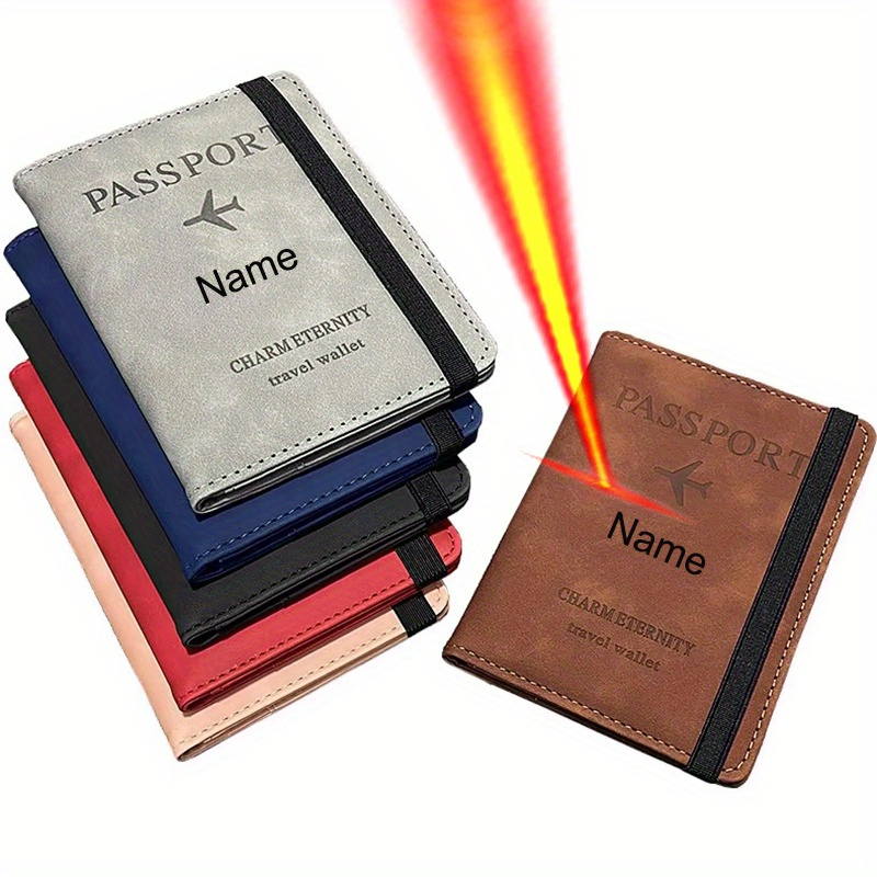 Travel Accessories Gifts For Her - Porta-passaporte Personalizado com Nome, Estojo de