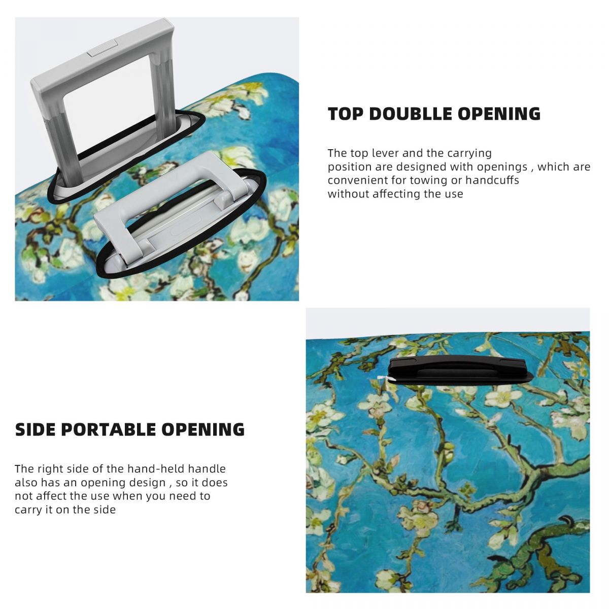 Capa de mala de flor de amêndo - Travel Van Accessories avaliação e preço