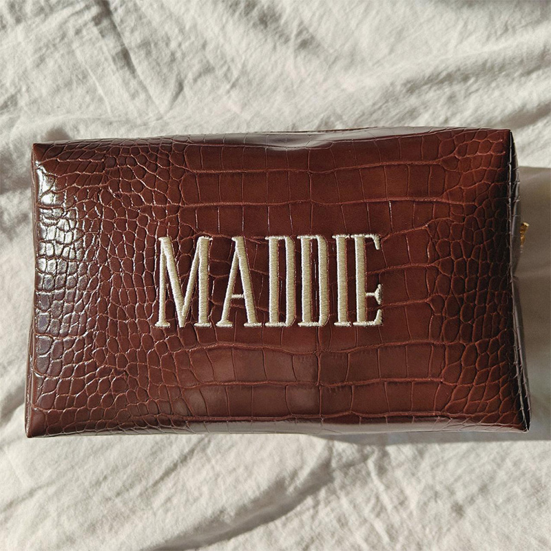Bolsa de Maquiagem Croc Bordad - Travel Accessories Gifts For Her avaliação e preço